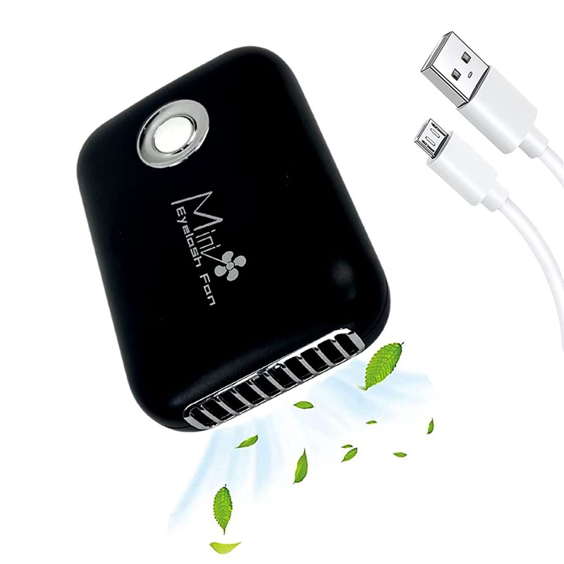 Quạt Sấy Lông Mi Cầm Tay Mini Có Cổng Sạc USB