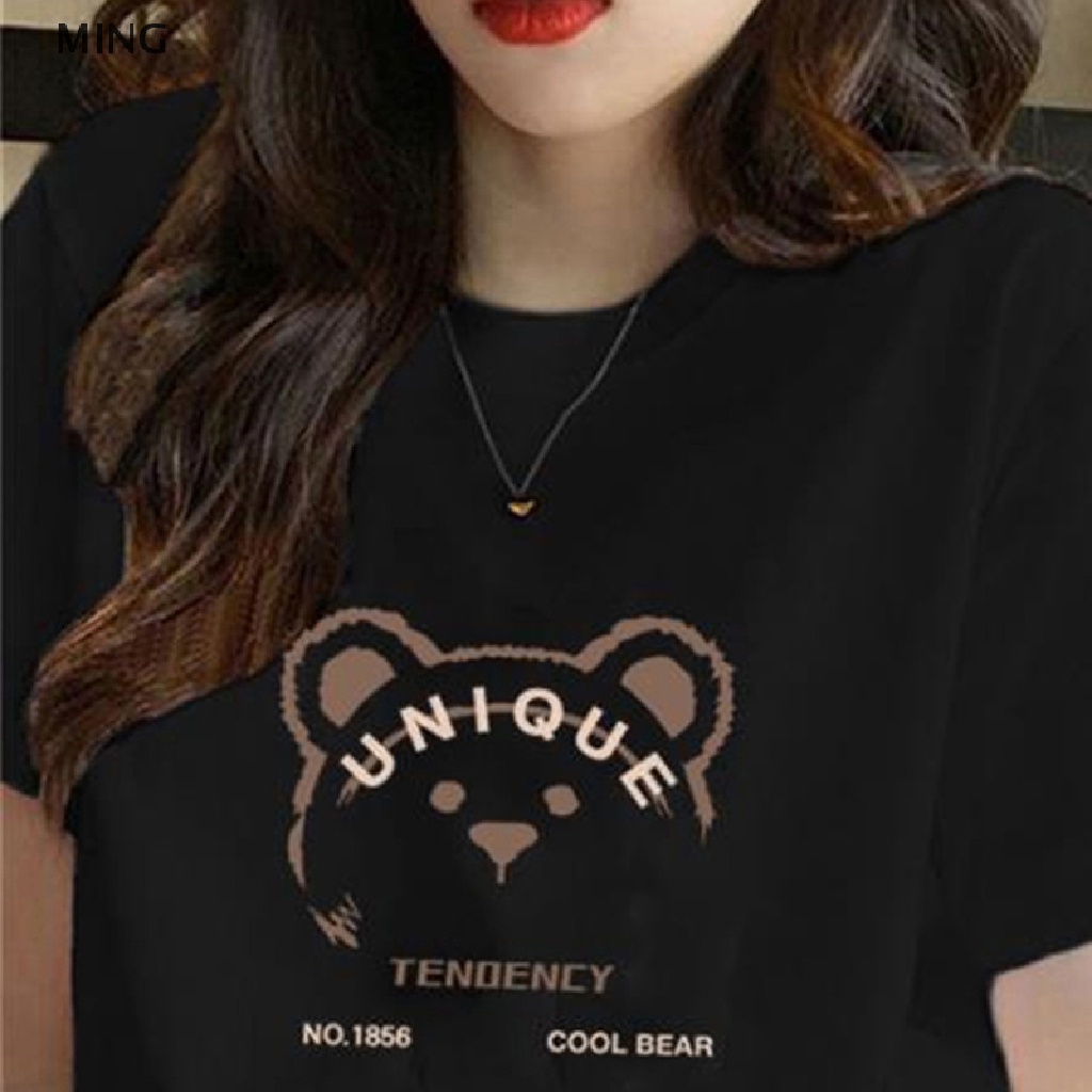 Áo Thun Tay Ngắn Cổ Tròn Dáng Rộng In Họa Tiết Thời Trang Mùa Hè Cho Nữ