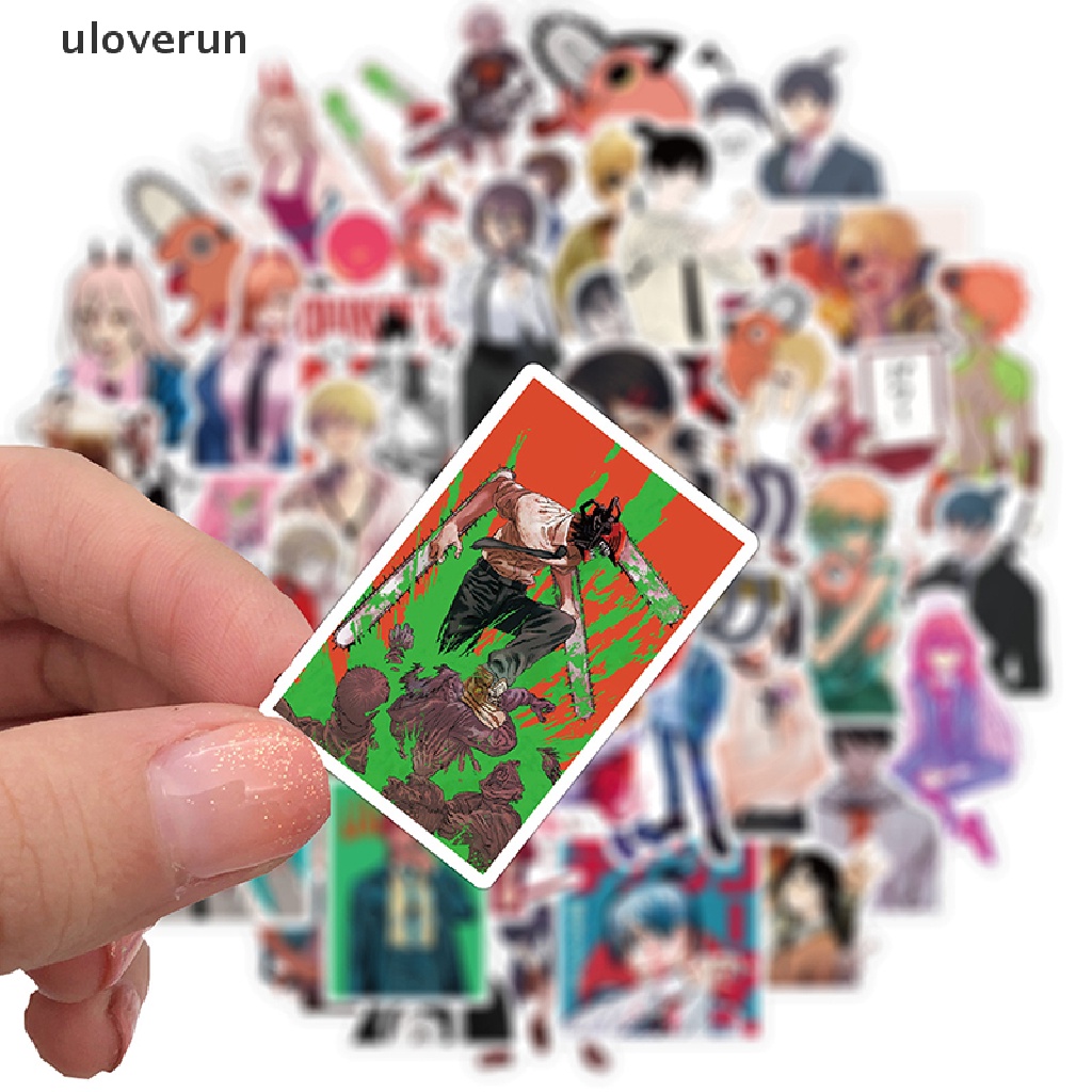 Bộ 50 Miếng Dán Trang Trí Ván Trượt / Va Li Họa Tiết Graffiti Phối Dây Xích Cá Tính