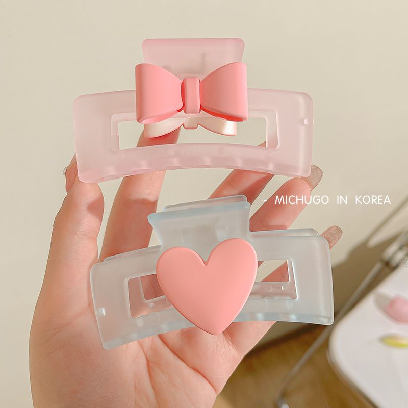 Kẹp Tóc Hình Trái Tim Đơn Giản Phong Cách Hàn Quốc Cho Nữ