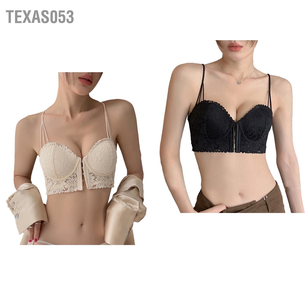 Texas053 Áo Ngực Phối Ren Nữ Nylon Chéo Lưng Top Thời Trang Mềm Mại Thoáng Khí Bralette Cho Gia Đình