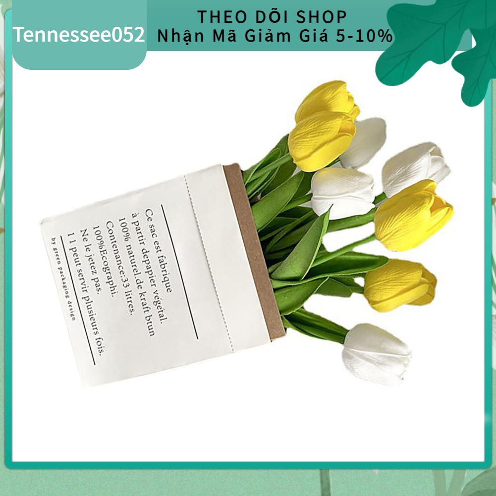 Tennessee052 Hoa giả Phong cách Tulipa Chi tiết đẹp Màu sắc rực rỡ nhựa để chụp ảnh phòng khách văn