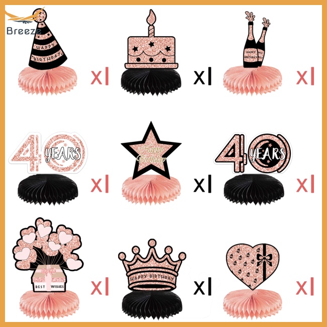 Bảng Hiệu Họa Tiết Tổ Ong Kỹ Thuật Số Để Bàn Trang Trí Tiệc Sinh Nhật