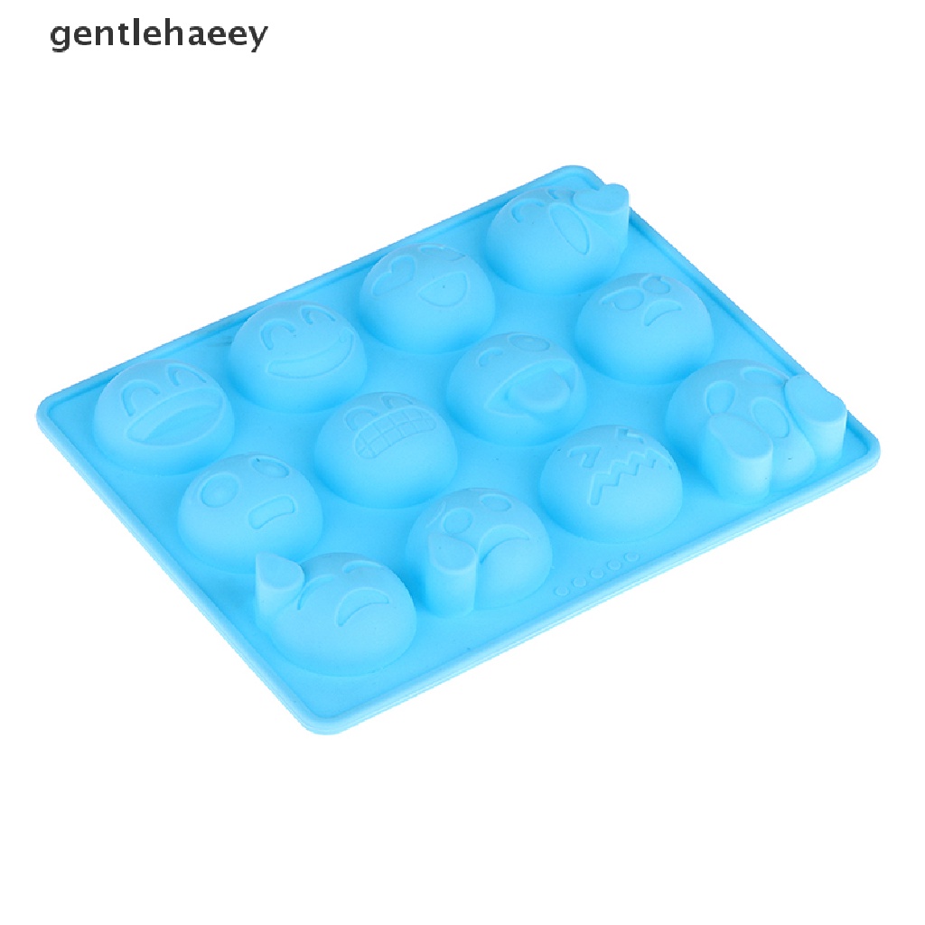 Khuôn Silicone Làm Đá 12 Ô Hình Biểu Tượng Cảm Xúc Vui Nhộn
