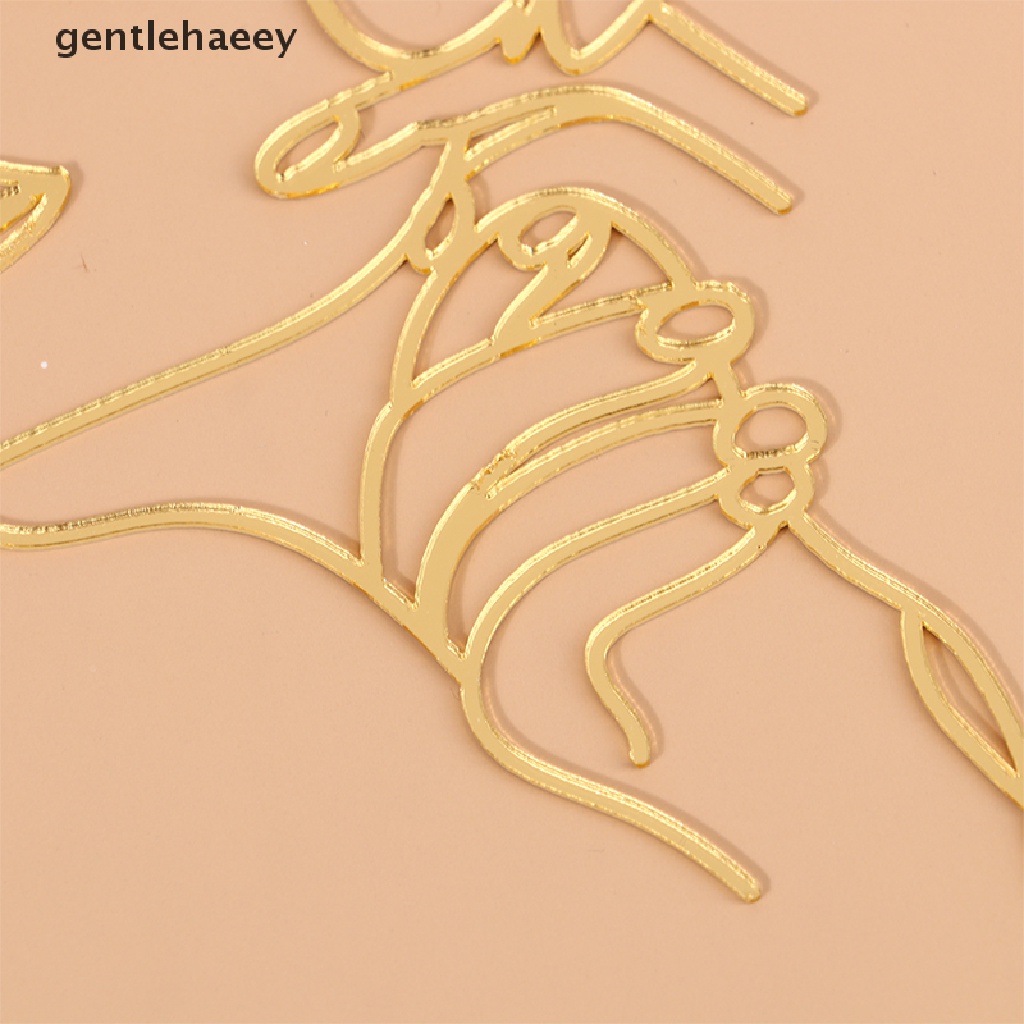 Phụ Kiện Trang Trí Bánh Kem Acrylic Họa Tiết Đường Kẻ Trừu Tượng Đơn Giản Dành Cho Tiệc Cưới