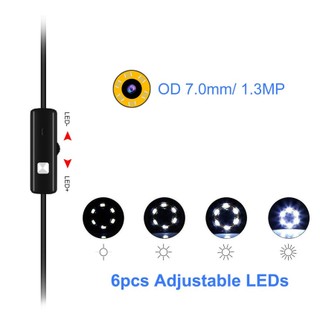 Endoscope Waterproof Borescope Inspection Camera 8 LED Practical Tools,