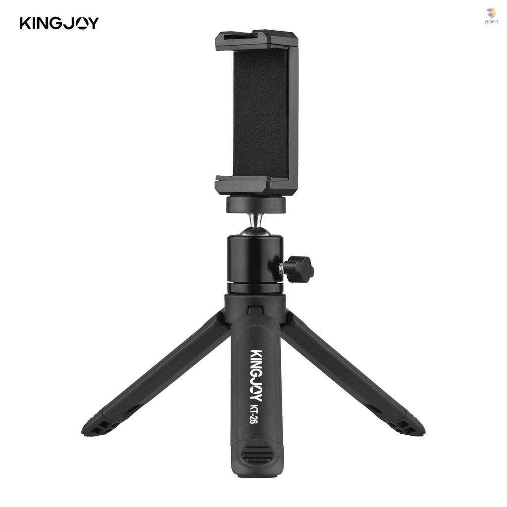 Giá Đỡ Ba Chân Mini KINGJOY KT-26 Có Thể Xoay Vòng Với Ốc Vít 1 / 4 Inch Cho Điện Thoại / Máy Ảnh / Quay Video / Live Stream