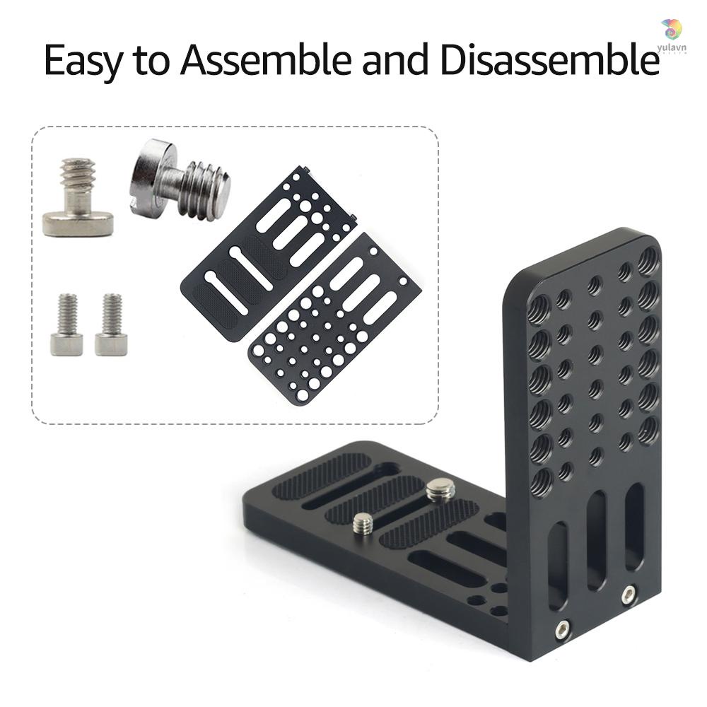 Tấm Tháo Lắp Nhanh Hình Chữ L Bằng Hợp Kim Nhôm 3 / 8 1 / 4 Inch Cho Máy Quay Video 4K DSLR ILDC