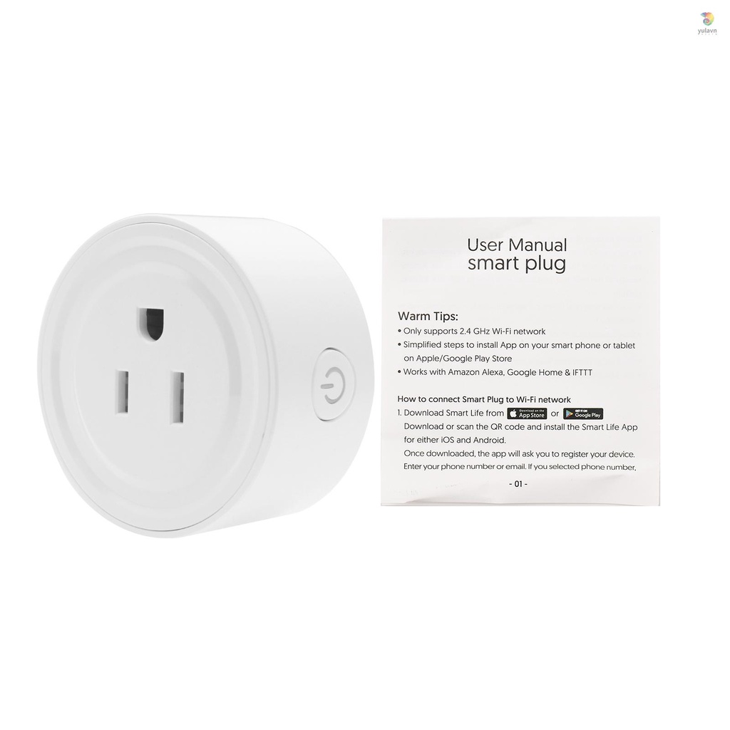 Ổ Cắm Thông Minh Kết Nối Wifi Điều Khiển Bằng Giọng Nói 10A AC 100-240V