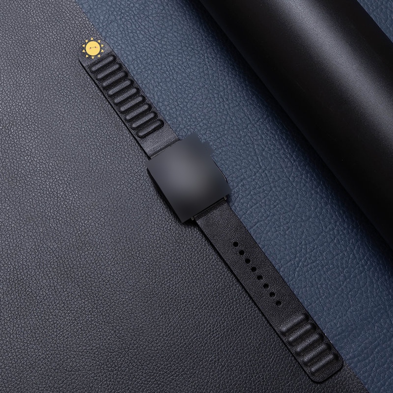 Dây Đeo Bằng Da Có Khóa Nam Châm Cho Đồng Hồ Thông Minh Apple Watch 44mm 40mm 45mm 41mm 49mm 38mm 42mm 1 2 3 4 5 SE 6 7 8 Ultra