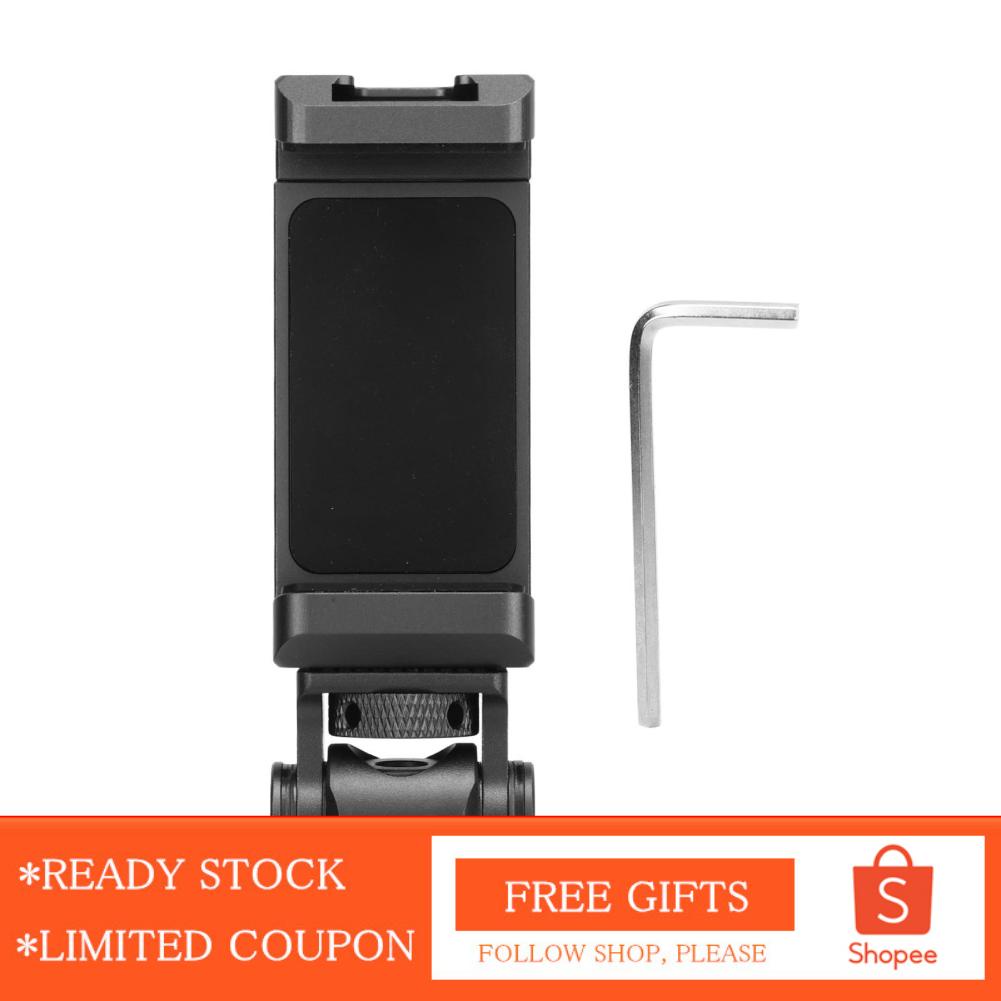 Alwaysonline Tripod Phone Holder  Aluminum Alloy Cold Shoe Wide Compatibility Mount for Video Recording