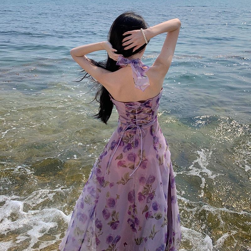 Hàng Mới Về Đầm Hai Dây Mùa Hè 2023 Phong Cách Pháp Thanh Lịch Cho Nữ