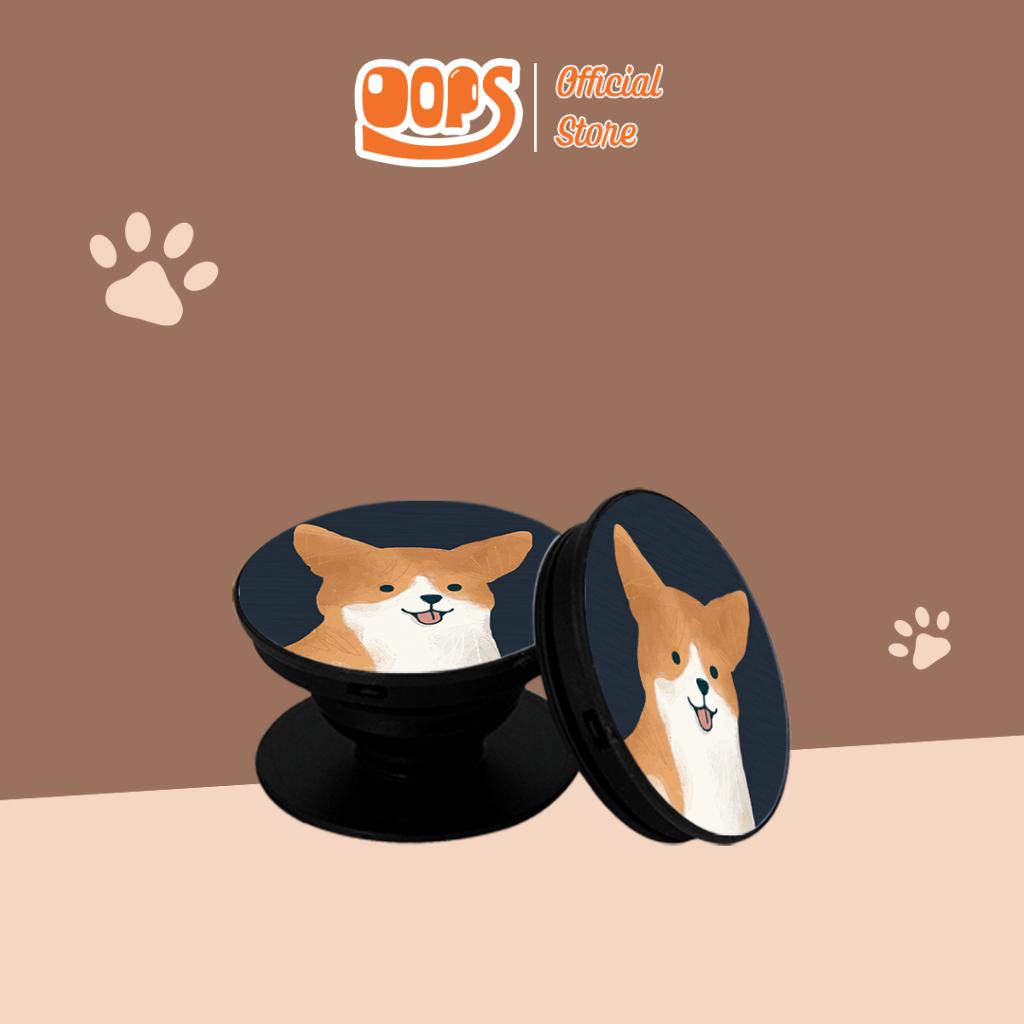 Giá đỡ điện thoại Woof in hình chó Corgi dog Oops Case OPPSK025