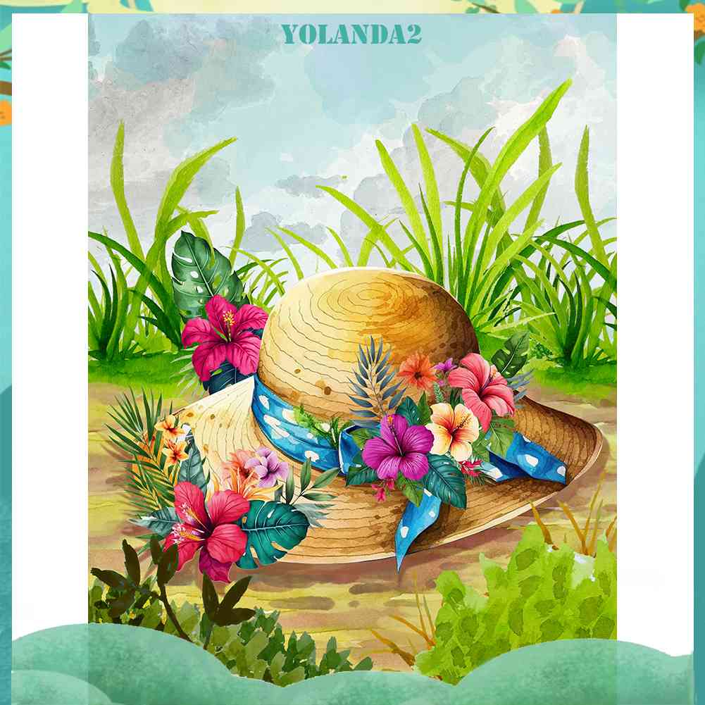 Tranh Đính Đá Kim Cương Toàn Bộ 5D DIY Hình Vẽ Hoa Mũ