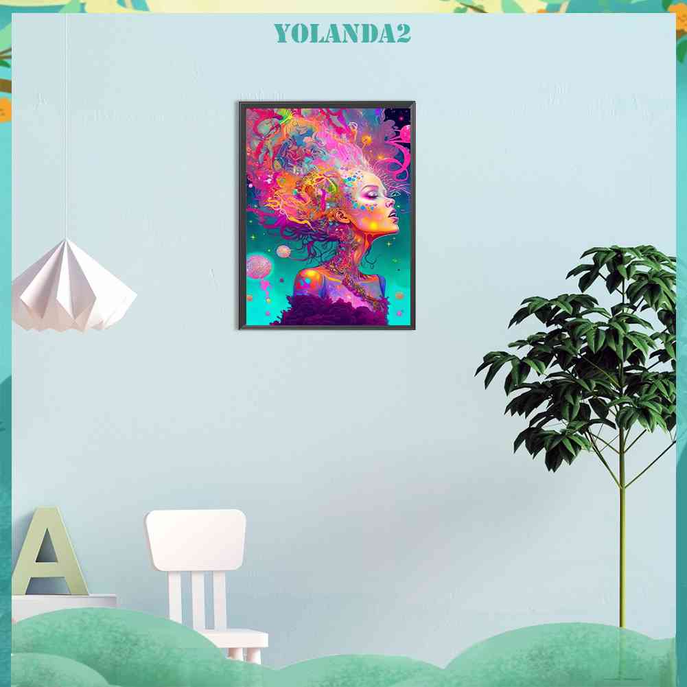 Tranh Đính Đá Kim Cương Toàn Bộ 5D DIY Hình Vẽ Nữ Thần Trang Trí Nhà Cửa