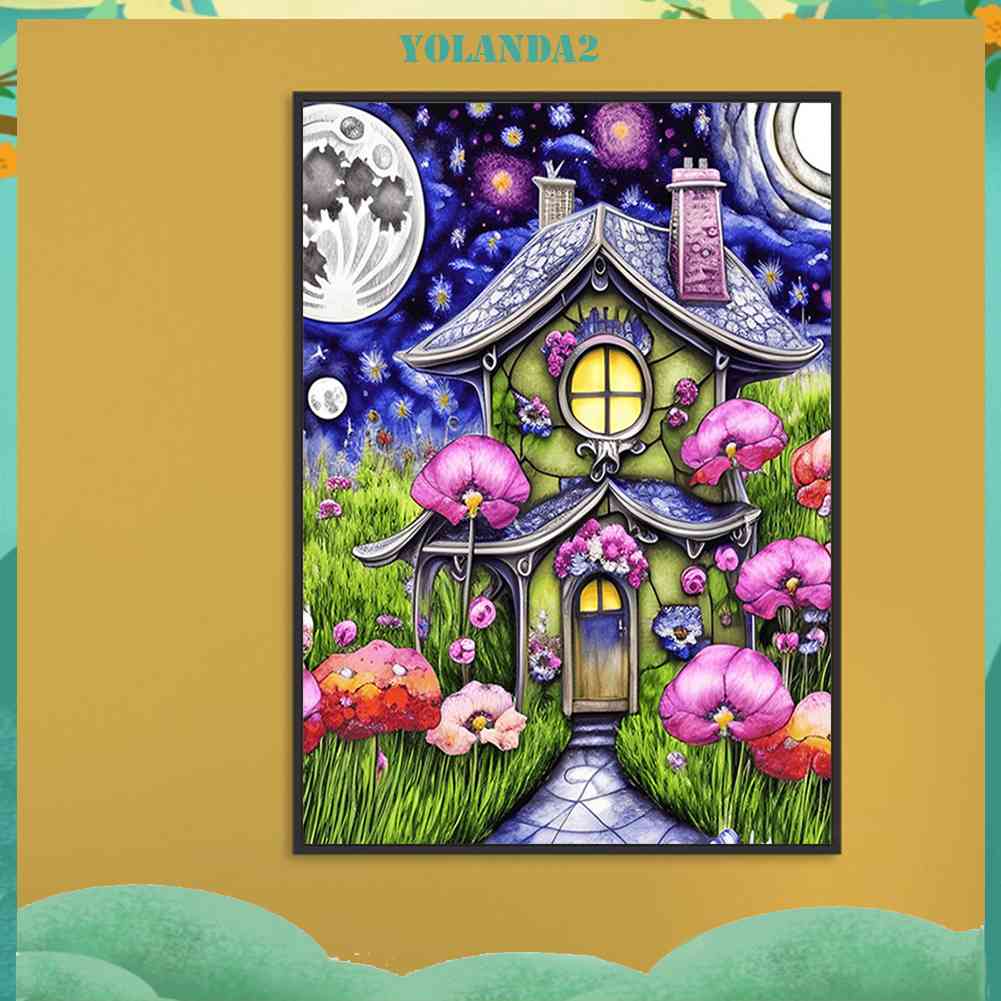 Tranh Đính Đá Kim Cương Toàn Bộ 5D DIY Hình Vẽ Ngôi Nhà