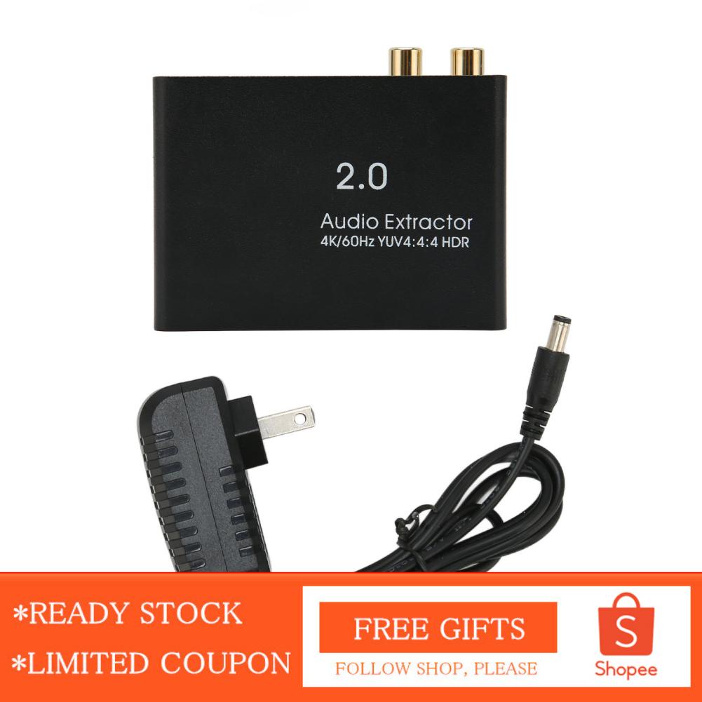 Alwaysonline Stereo Sound Extractor  4K 60Hz ARC Return HD Multimedia Interface for Player Satellite Box