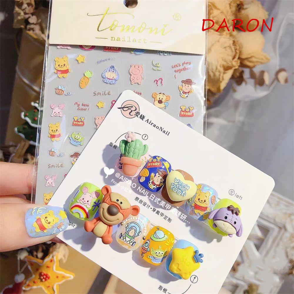 Miếng Dán Trang Trí Móng Tay Tự Dính Siêu Mỏng Dập Nổi Họa Tiết 5D