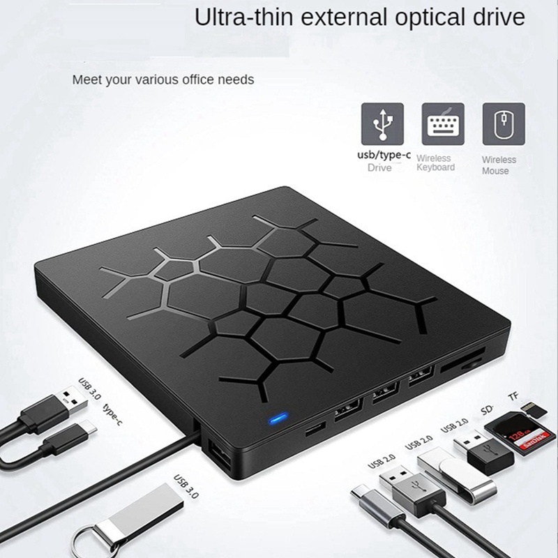 Ổ Đĩa Quang Học Với Khe Cắm SD / TF &amp; Usb 3.0 Cho Máy Tính