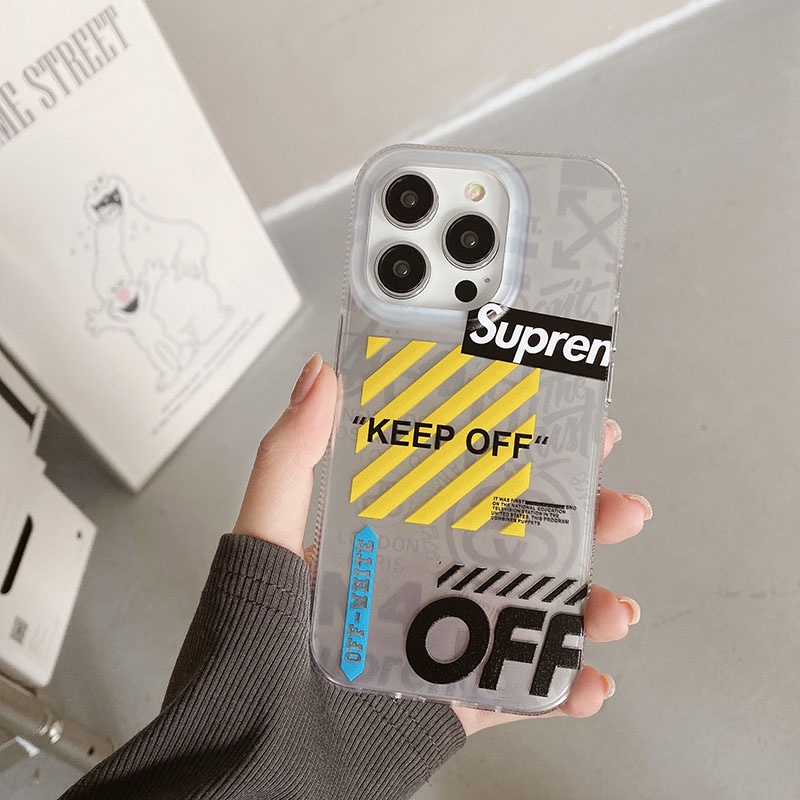 Ốp Điện Thoại Màu Bạc In Chữ OFF Sang Trọng Thời Trang Cho iPhone 14Pro Max 13promax 12 11