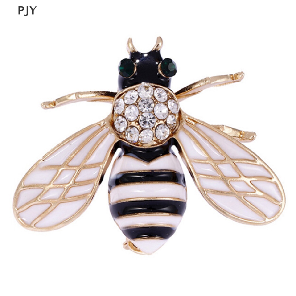 Ghim Cài Áo PJY Hình Chú Ong Nhỏ Đính Đá Pha Lê Tinh Tế Cho Nữ