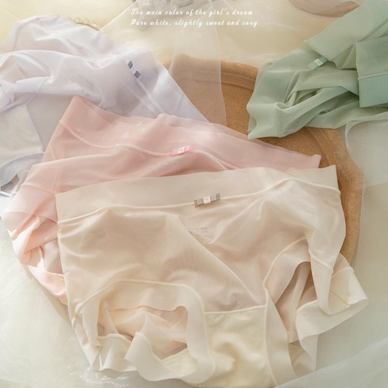 Quần Lót Lụa Siêu Mỏng Trong Suốt Không Đường May Thời Trang Cho Nữ