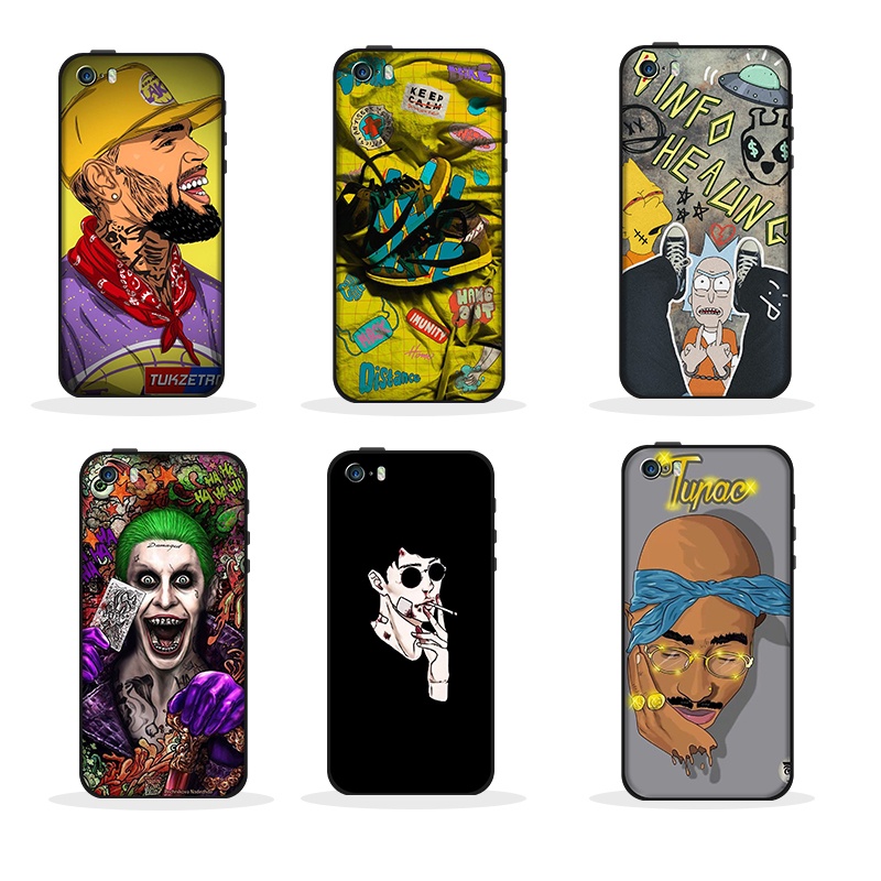 Ốp Điện Thoại TPU Mềm Chống Rơi Họa Tiết graffiti Cho iPhone 5 5s SE 2016