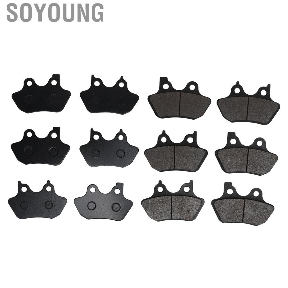 Soyoung Brake Pads  Abrasion Resistance Front Rear FA400 6pcs Metal for Fatboy Firefighter Anniversary