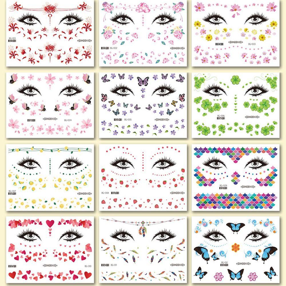 Set 2 Hình Xăm Dán Hình Hoa Hồng Đen Chống Nước
