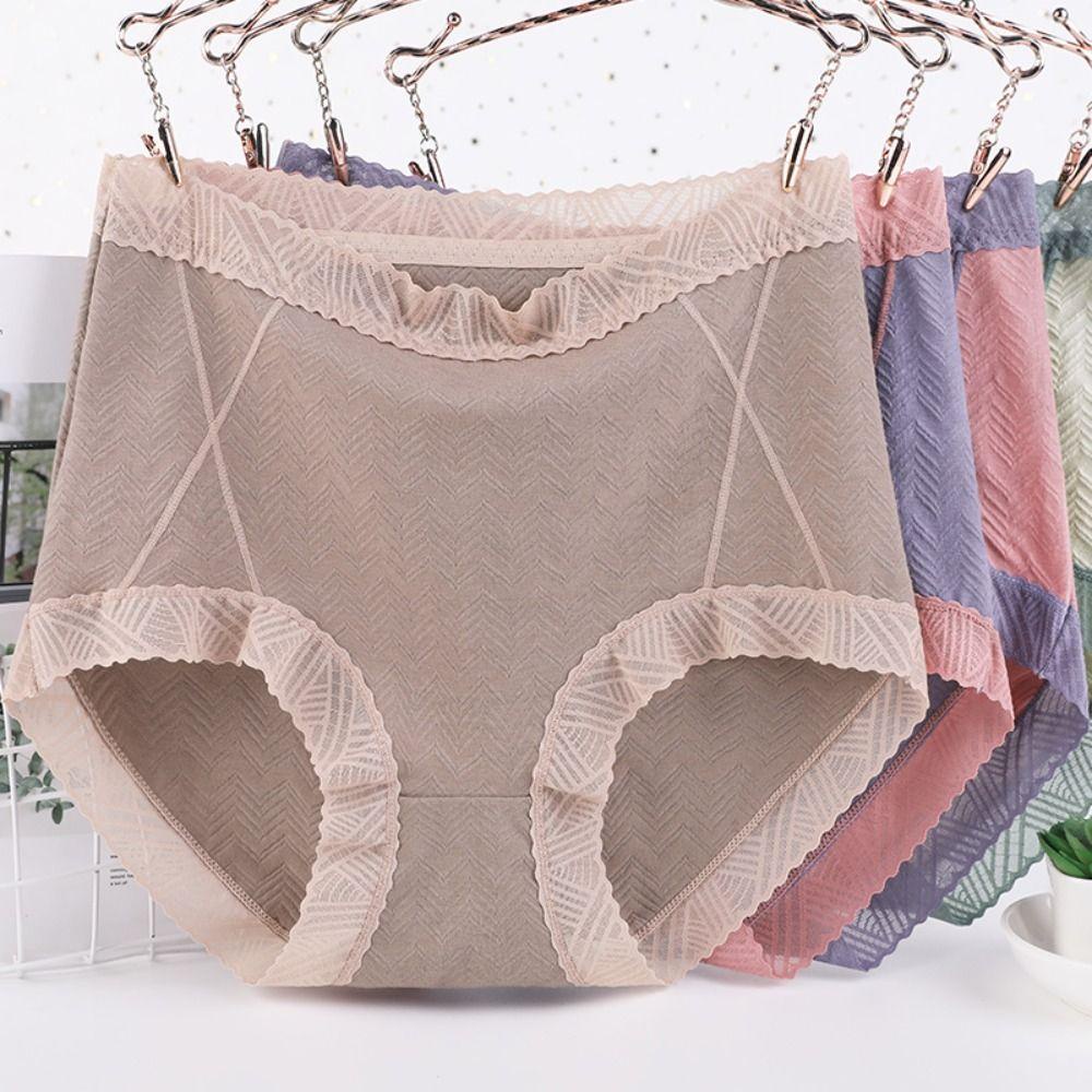 OCEANMAP Quần Lót Nữ Lưng Cao Màu Sắc Đơn Giản