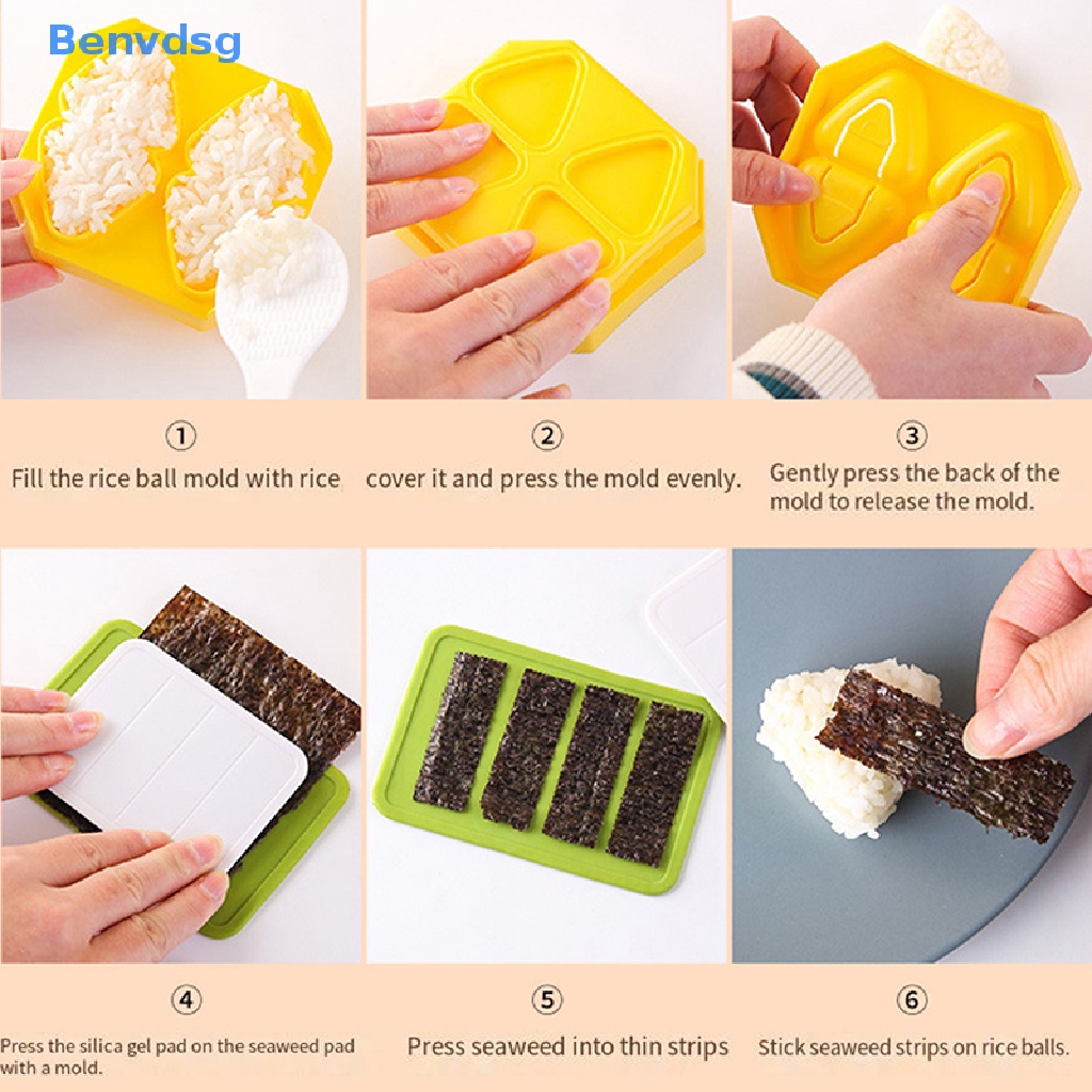 1 Set Khuôn Làm Cơm Nắm Hình Tam Giác Mini DIY