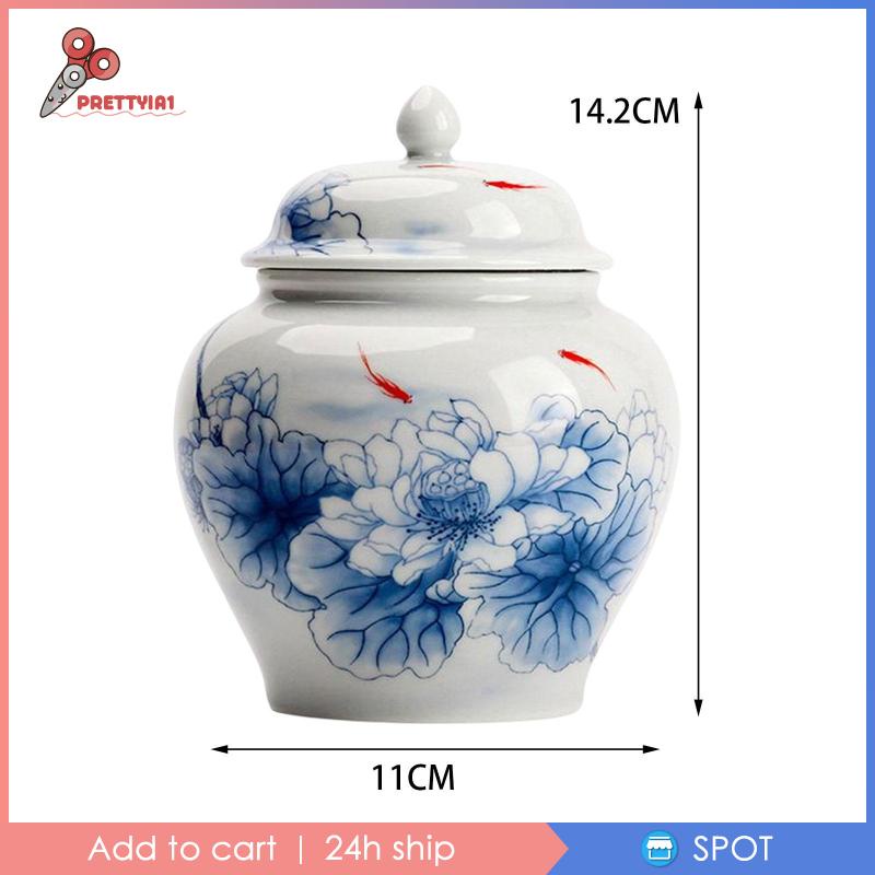 [Prettyia1] Lọ Gốm Sứ Đựng Gừng Truyền Thống Trang Trí Trà