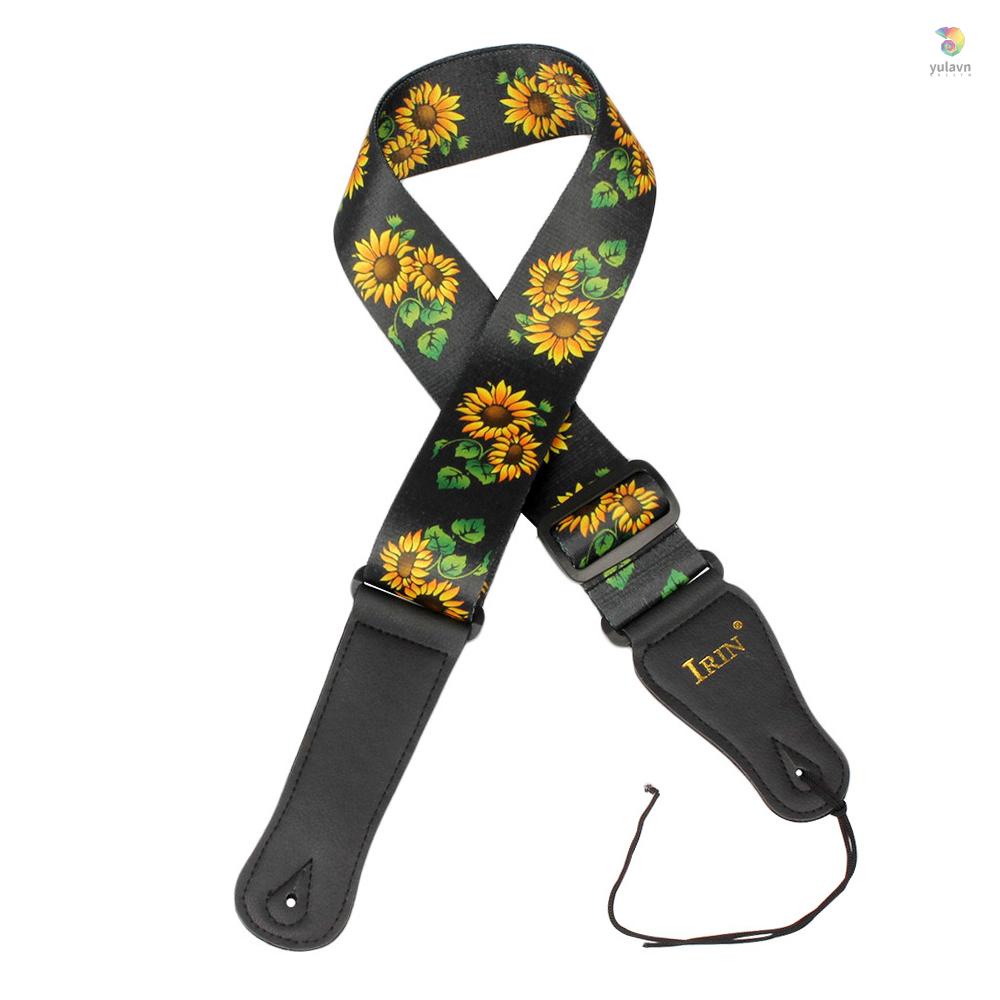 Dây Đeo Bằng Da PU Polyester Tùy Chỉnh Tiện Dụng Cho Guitar Cổ Điển / Điện / Guitar IRIN