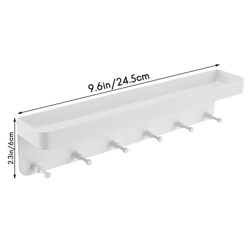 Giá Đỡ Chìa Khóa Treo Tường Bằng Kim Loại Màu Trắng Trang Trí Nhà Cửa