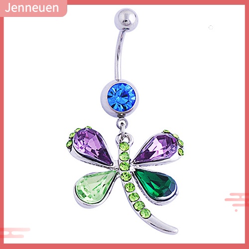 Khuyên RốN HìNh ChuồN ChuồN ĐíNh Đá Xinh XắN