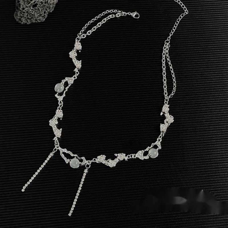 Vòng Cổ Tua Rua Đính Đá Zircon Thời Trang Sang Trọng Cho Nữ