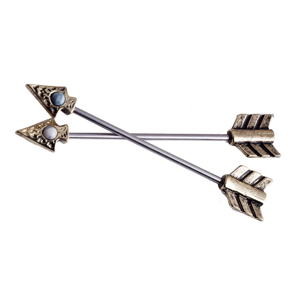 Khuyên Xỏ Sụn Tai Hình Mũi Tên Công Nghiệp Cổ Điển Helix