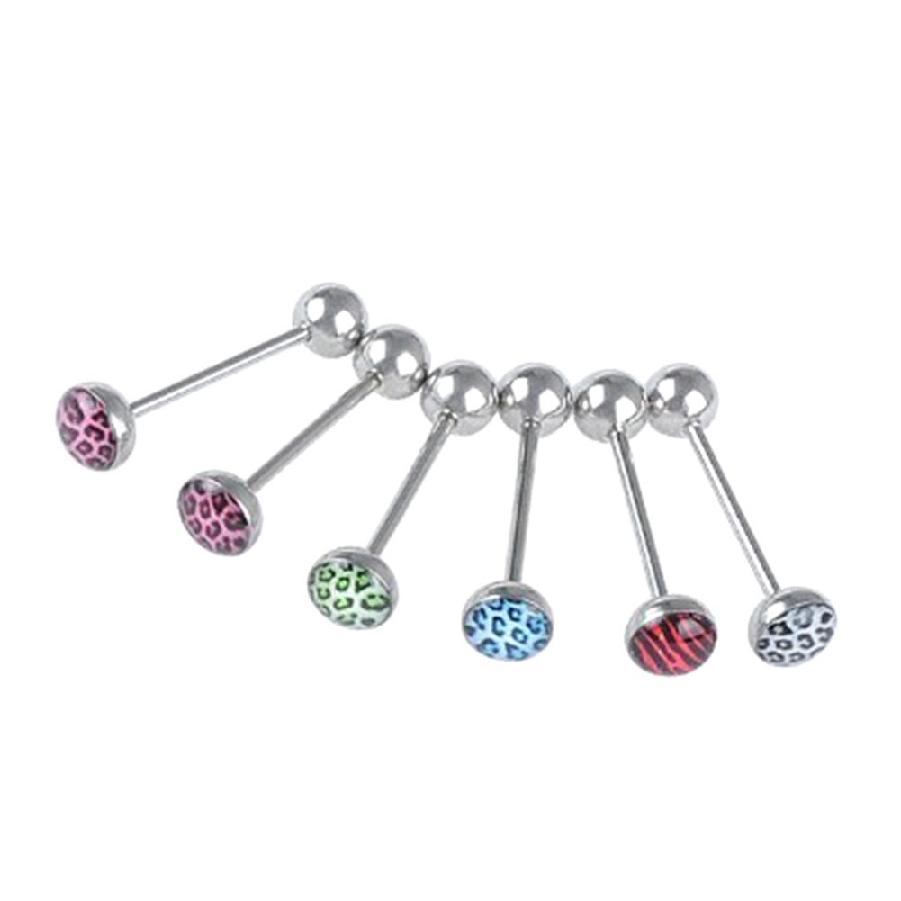 Bộ 6 / 10 Khuyên Xỏ Cơ Thể Họa Tiết Da Báo Thời Trang Cho Nữ