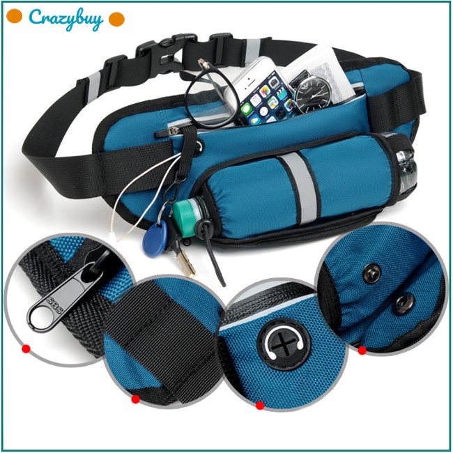 Cr Túi Đeo Hông Thể Thao Đựng Bình Nước / Điện Thoại Đa Năng Tiện Dụng