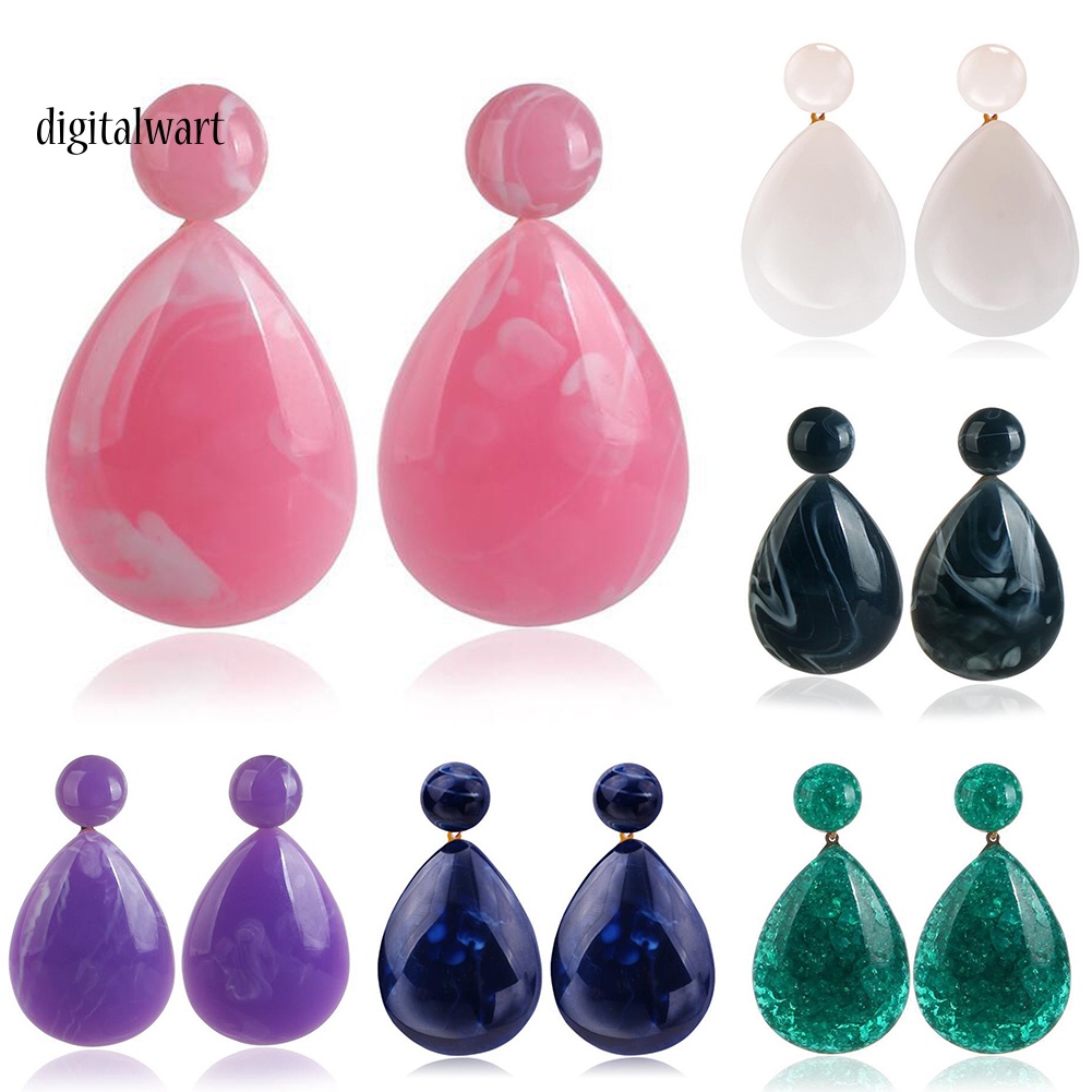 Kỹ Thuật Số| Bông Tai HợP Kim HìNh GiọT NướC ĐíNh Đá ThờI Trang