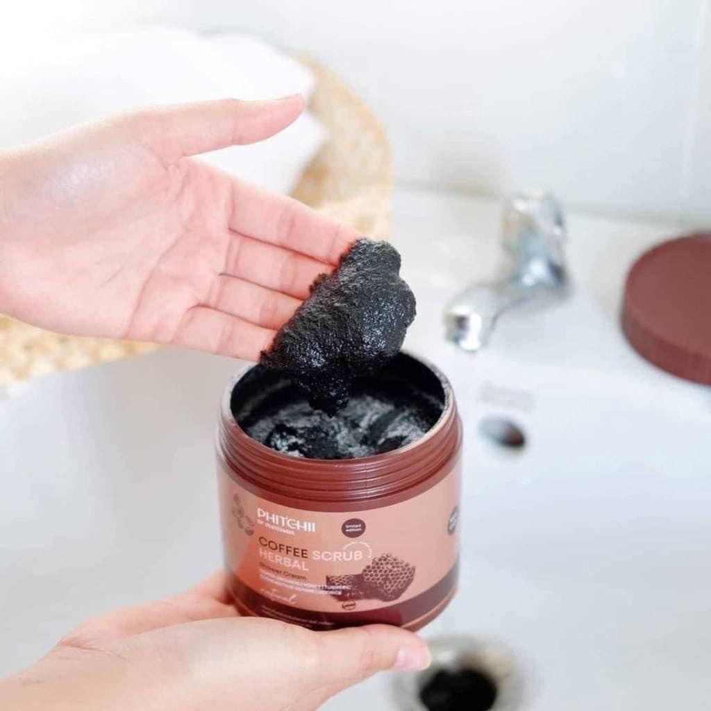 Tẩy tế bào chết thảo ḋược Pitchii Coffee Scrub Herbal Shower Cream 500gr 500gr