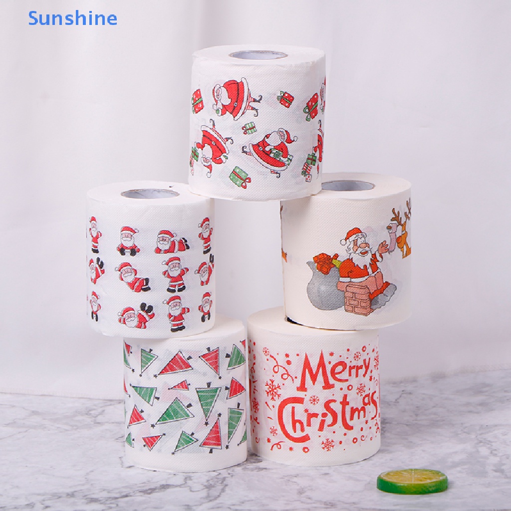 Khăn Giấy Cuộn In Hình Ông Già Noel / Mặt Trời / Mặt Trời Kiểu Giáng Sinh Trang Trí Nhà Cửa
