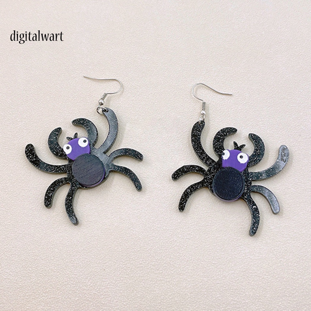 Kỹ Thuật Số| Bông Tai Hình Nhện Bằng Acrylic Dễ Phối Đồ Thời Trang Halloween Cho Nữ