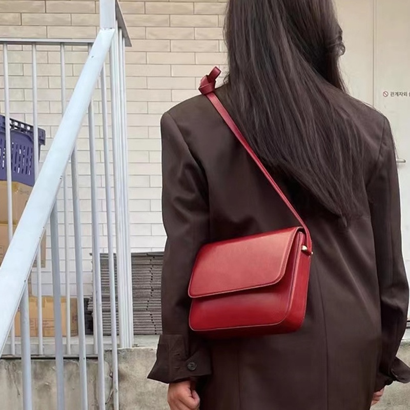 Ielgy Túi Đeo Vai Hình Vuông Có Dây Kéo Phong Cách retro niche Dễ Phối Đồ Chất Lượng Cao Cho Nữ