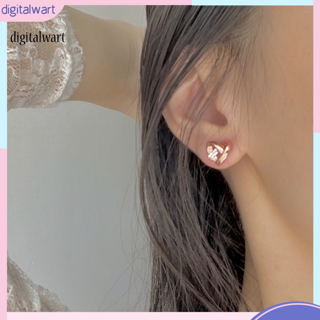 Kỹ Thuật Số| 1 Đôi Bông Tai Nữ Hình Thánh Giá, Trái Tim Đính Đá Lấp Lánh