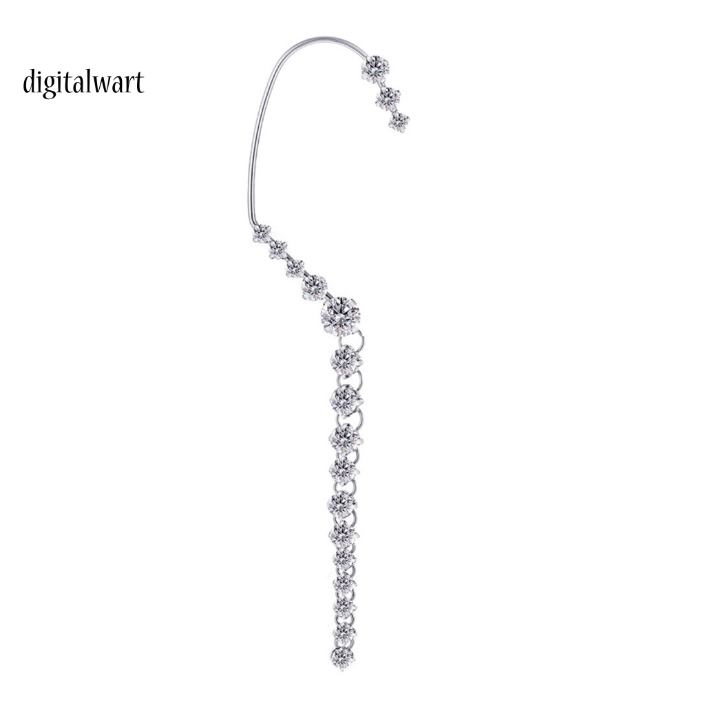 Kỹ Thuật Số| 1 Bông Tai Dài Hình Bướm Đính Đá Lấp Lánh Dành Cho Nữ