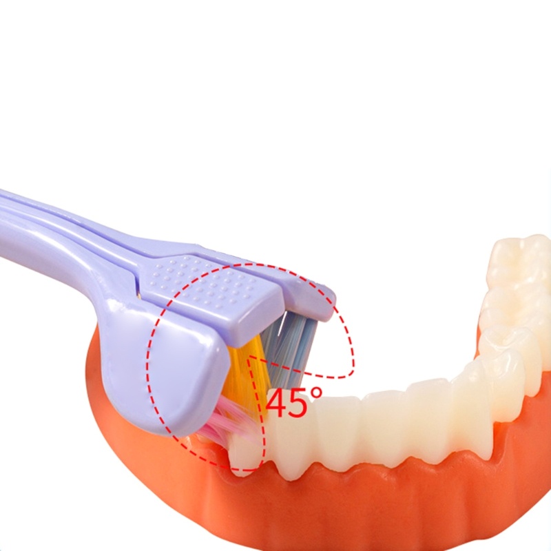 Bàn Chải Đánh Răng Cầm Tay Hỗ Trợ Nha Khoa Bằng Lông Micro Fur Cho Người Lớn