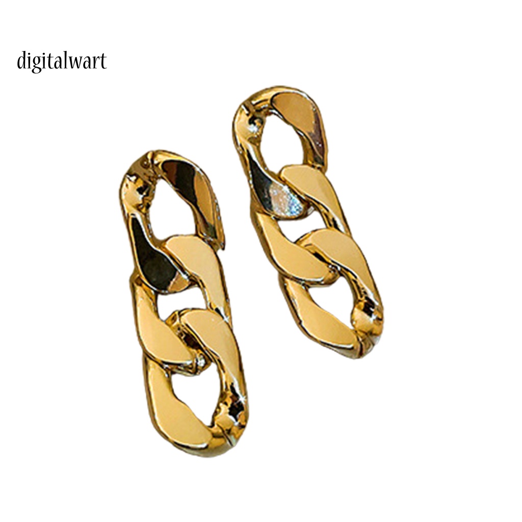 Kỹ Thuật Số| 1 Đôi Bông Tai Dây Xích Dài Mạ Điện Thời Trang