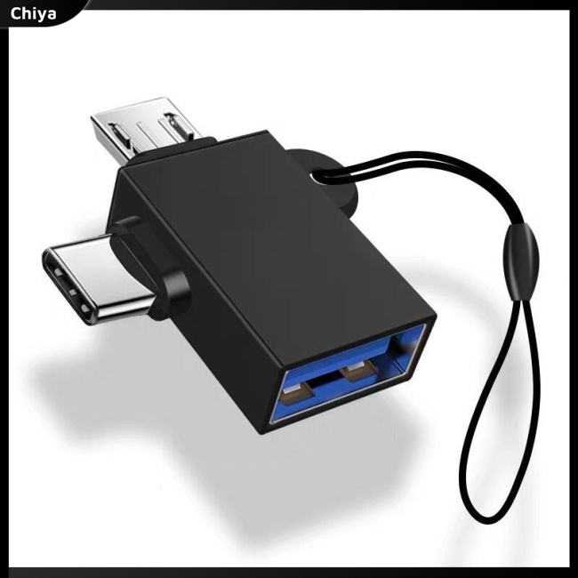 Đầu Chuyển Đổi OTG 2 Trong 1 Bằng Nhôm Cho Ổ Cứng / Đèn Flash / Ổ Đĩa Cứng Cổng Type-c