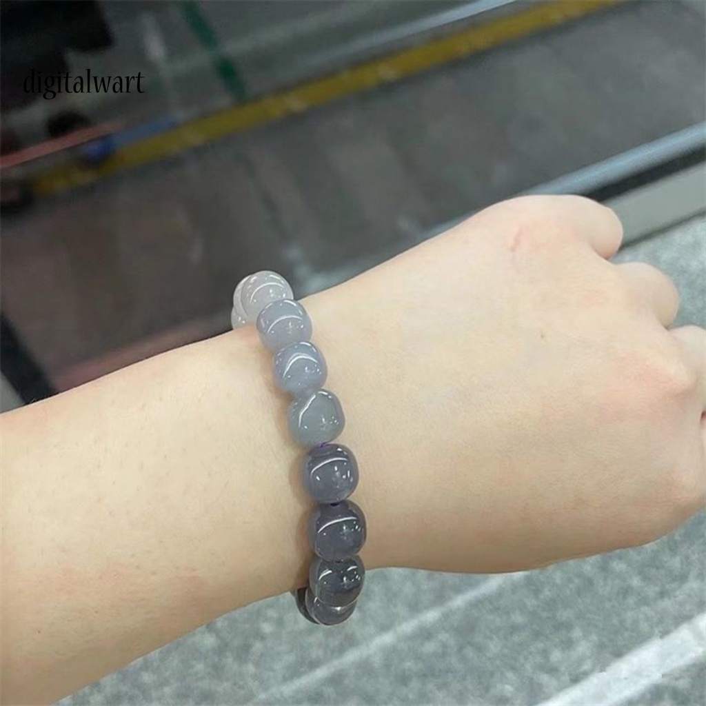 Kỹ Thuật Số| Vòng Tay Hạt Thủy Tinh Tròn Màu Gradient Bóng Trong Suốt Thanh Lịch Thời Trang Cho Nữ